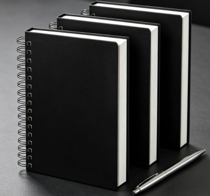 Ruled spiral notebook with thick paper