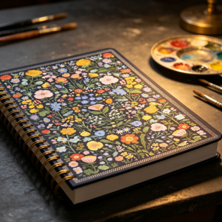 Cute women's ruled spiral journal