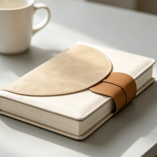 Women's brown hardcover journal