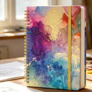 Women's hardcover spiral ruled journal