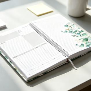 Professional business meeting notebook