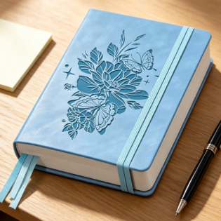 365-page leather-cover ruled journal