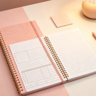 Undated Hardcover Meeting Notebook