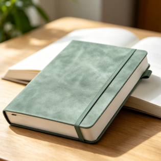 A5 leather-cover journal